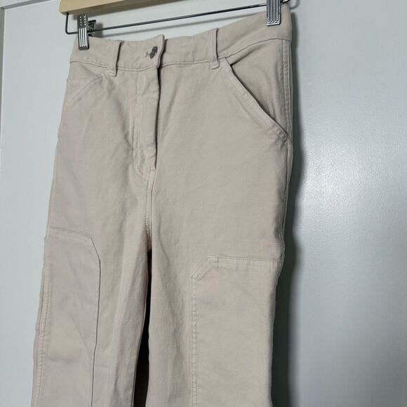 Wilfred Free Brennan Pants Sz 2 High Rise Utility Workwear Double Knee Carpenter - Picture 2 of 13